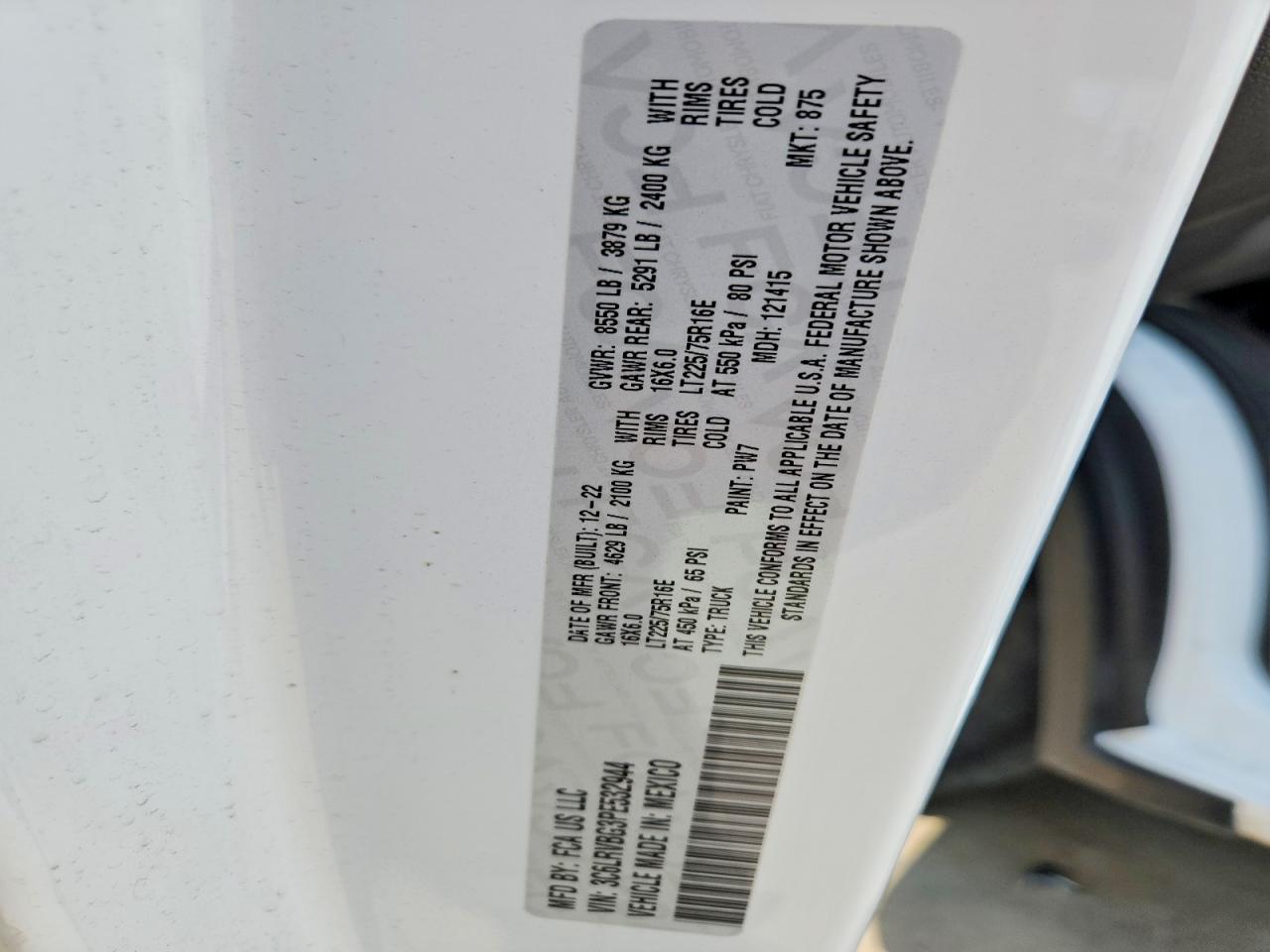 2023 RAM PROMASTER
