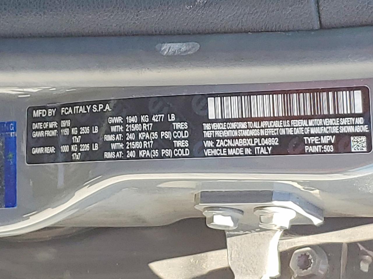 2020 JEEP RENEGADE