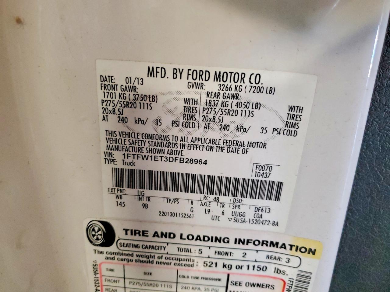 2013 FORD F150