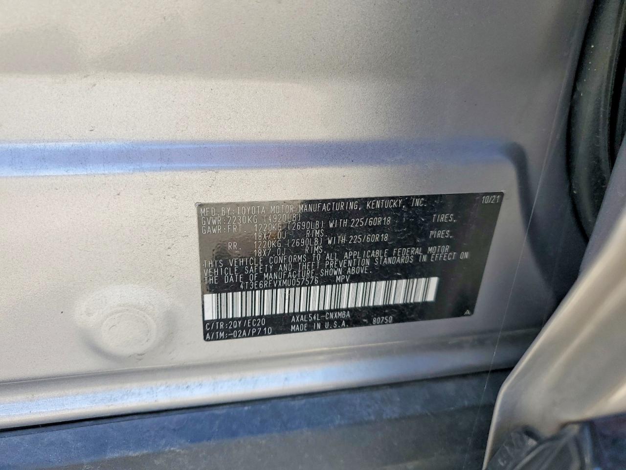 2021 TOYOTA RAV4