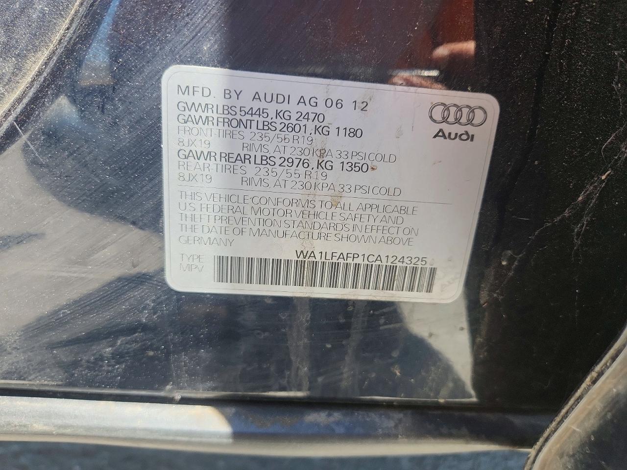 2012 AUDI Q5