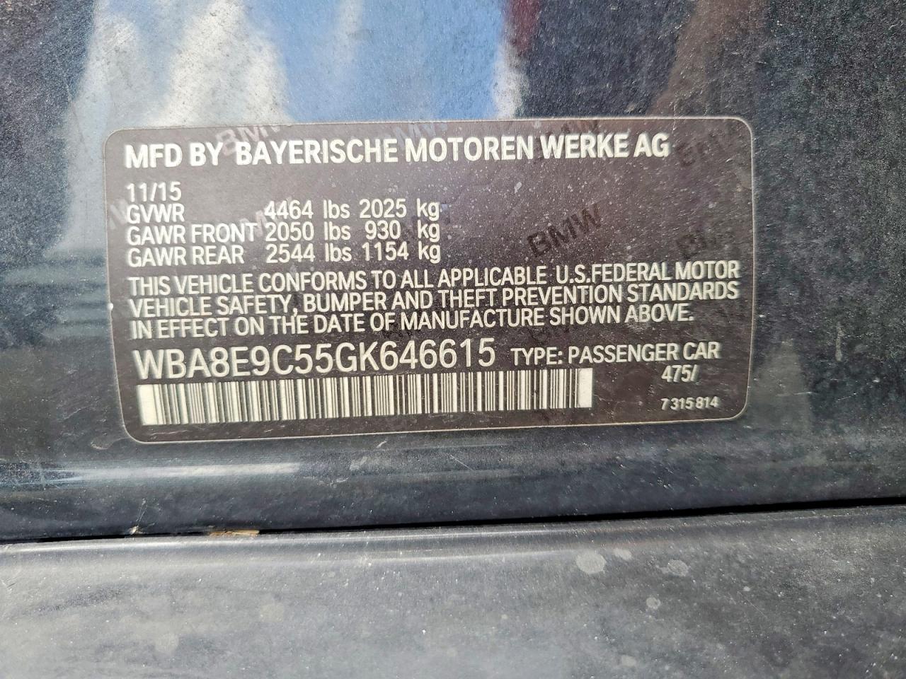 2016 BMW 3 SERIES