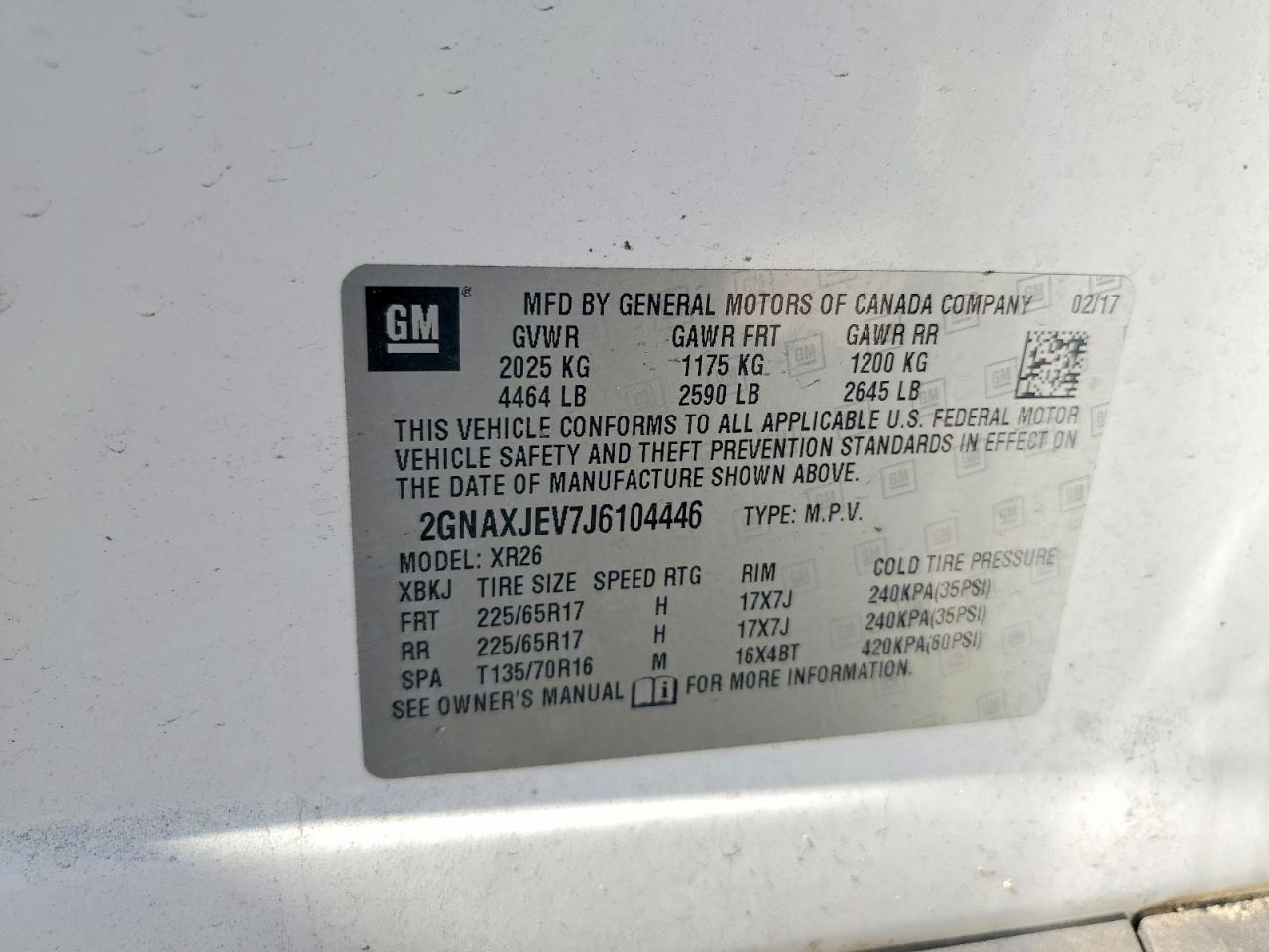 2018 CHEVROLET EQUINOX