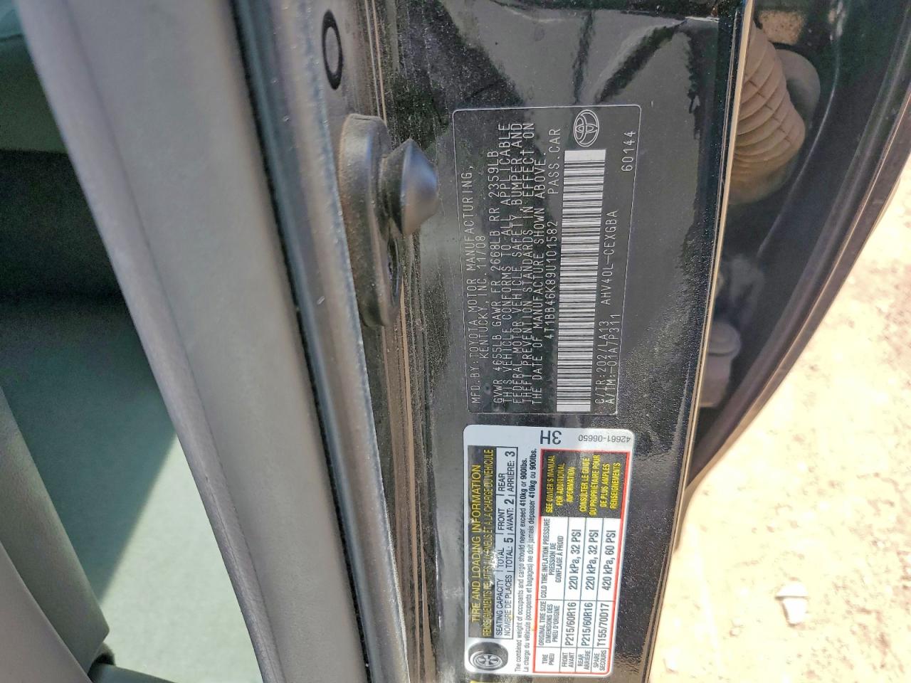 2009 TOYOTA CAMRY