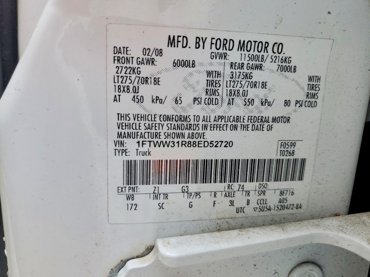 2008 FORD F350