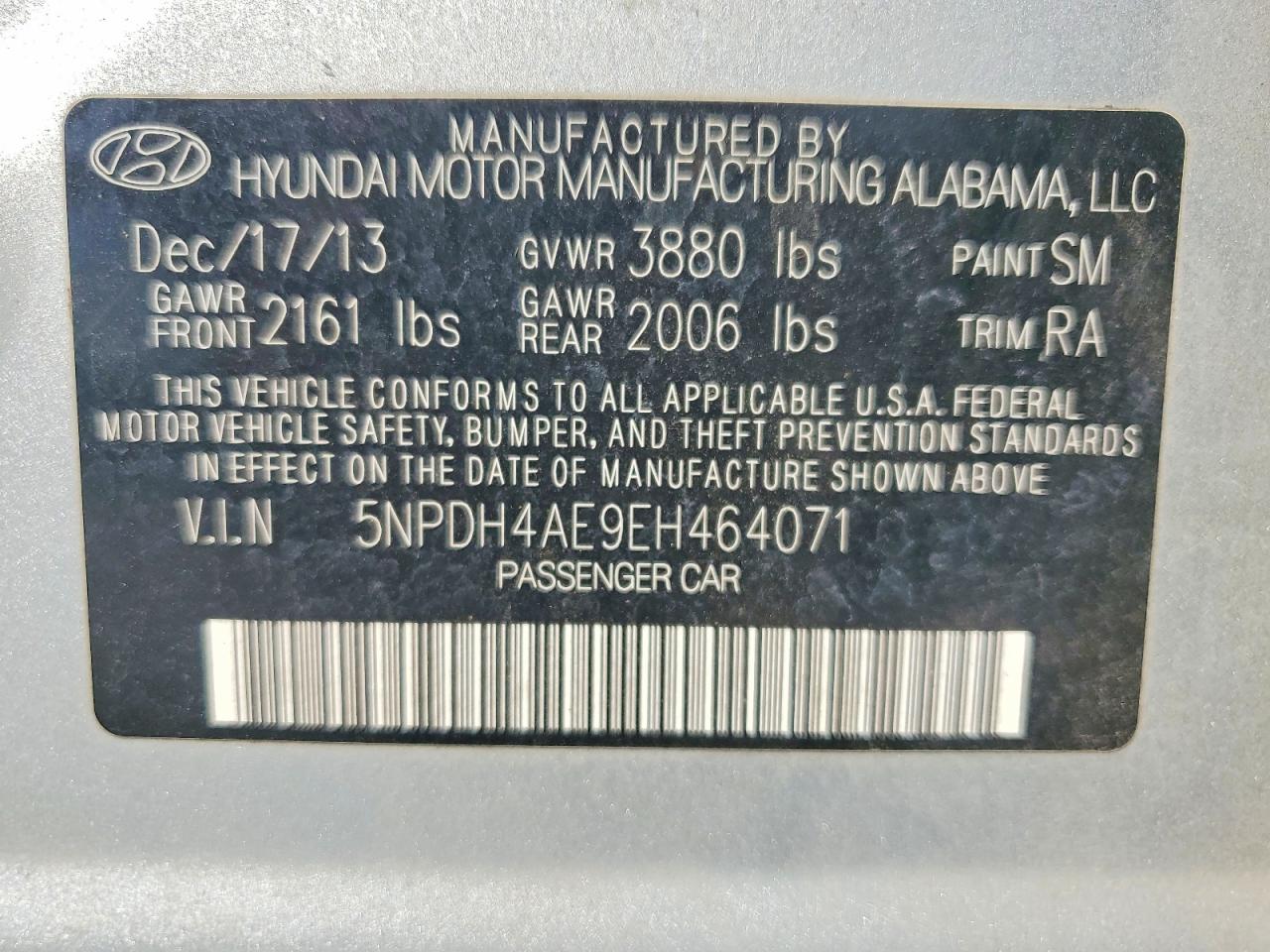 2014 HYUNDAI ELANTRA