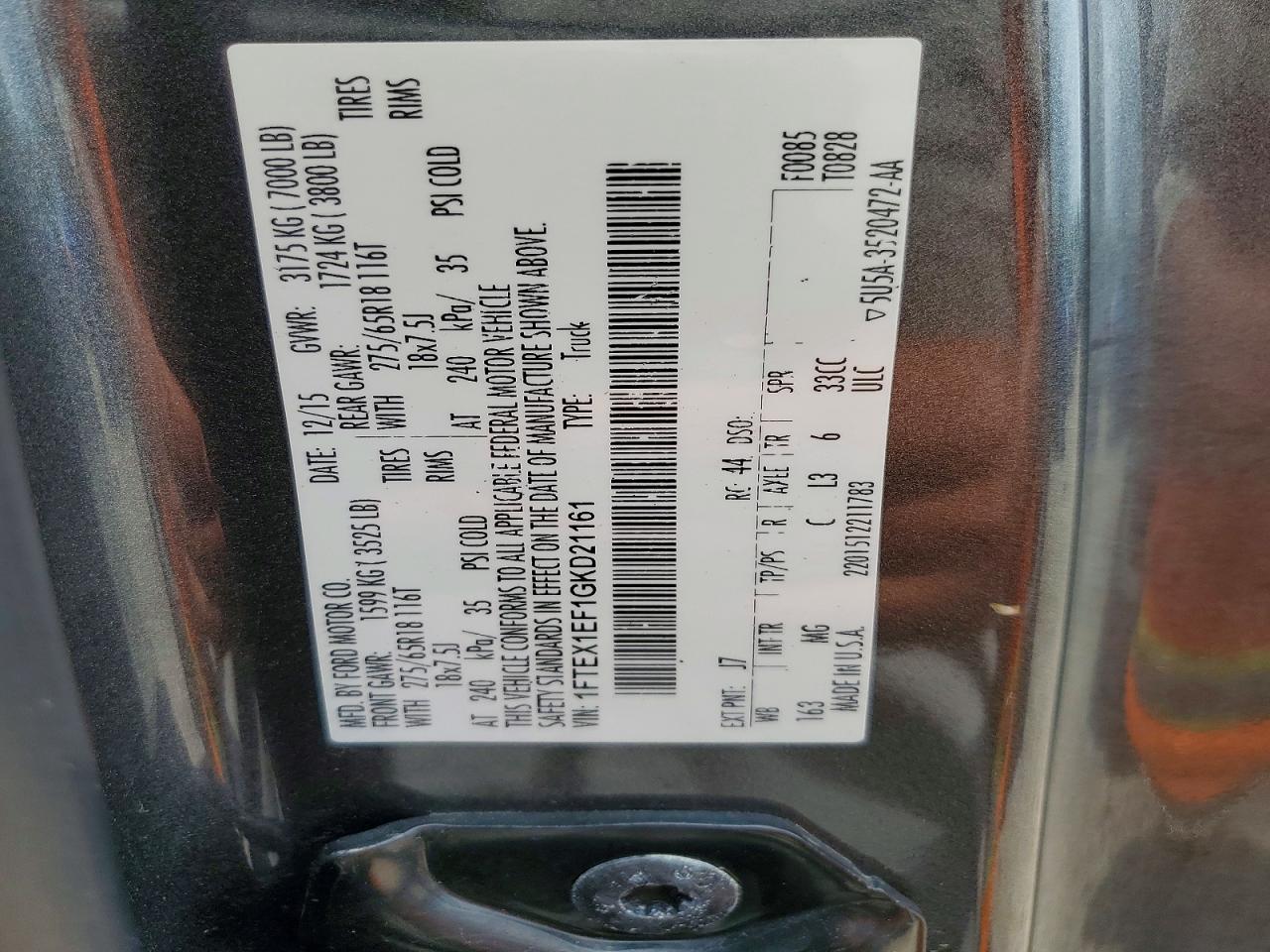 2016 FORD F150