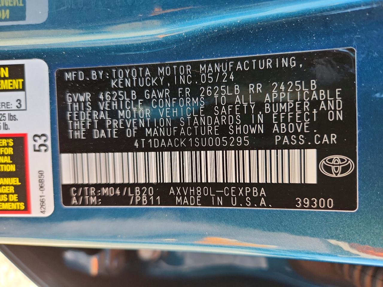2025 TOYOTA CAMRY