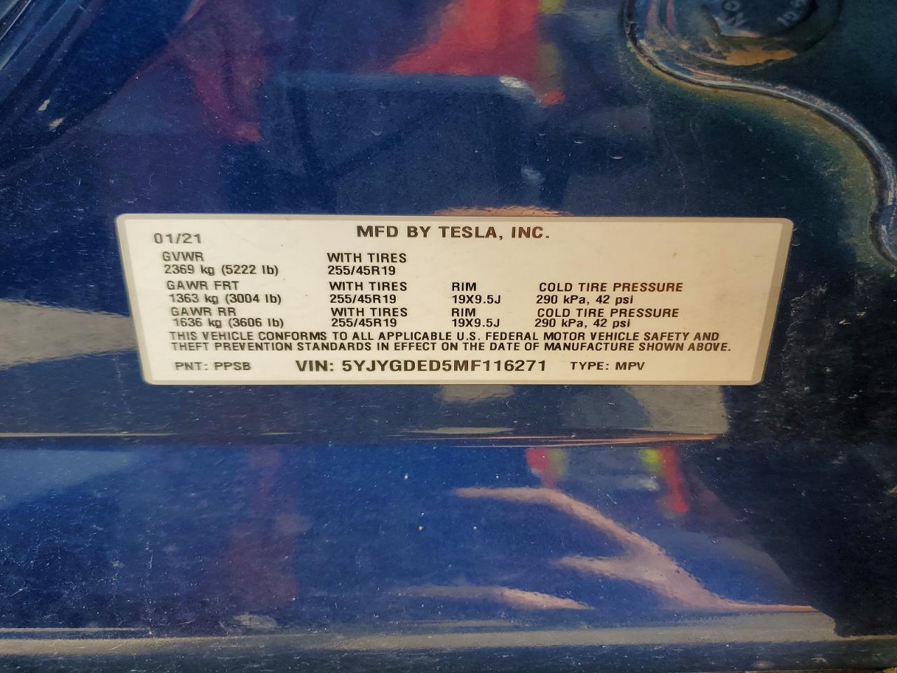 2021 TESLA MODEL Y
