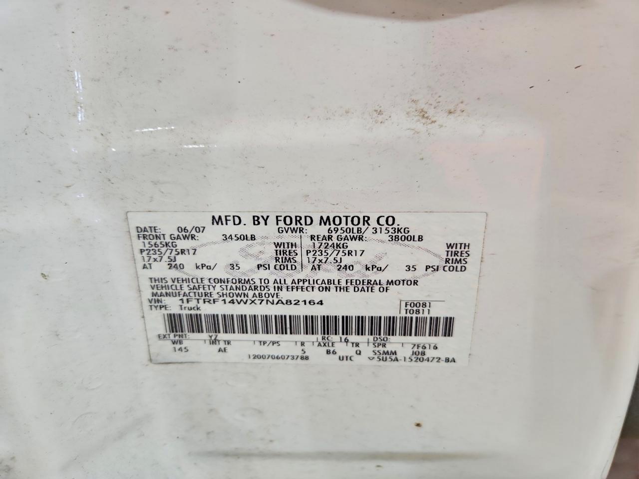 2007 FORD F150