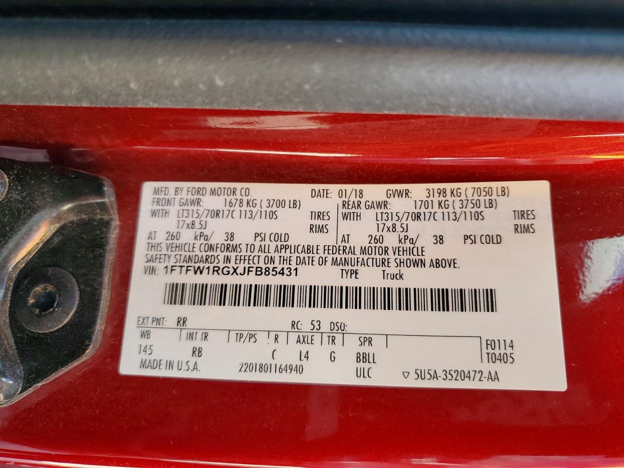 2018 FORD F150