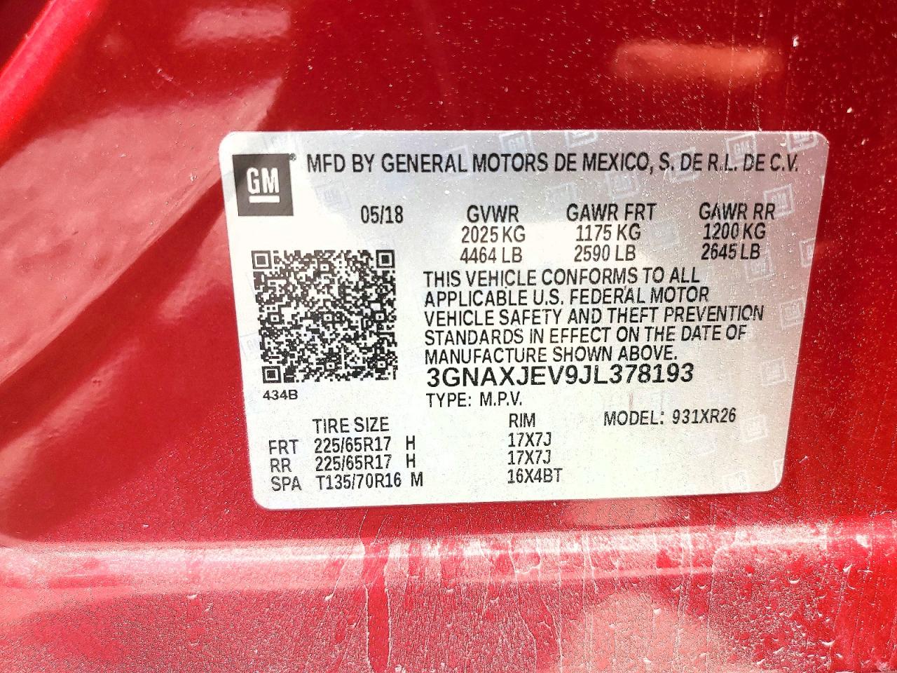 2018 CHEVROLET EQUINOX
