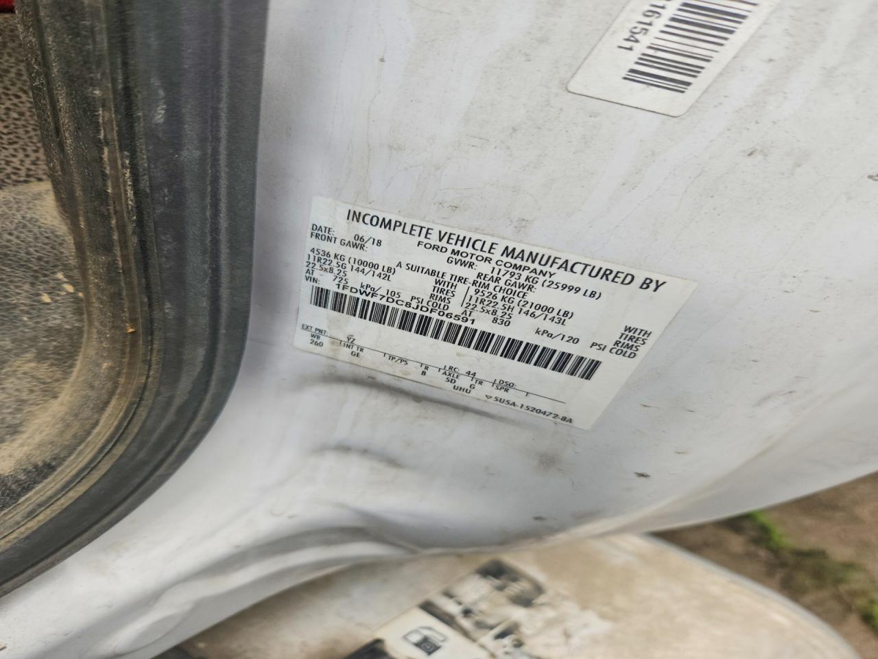 2018 FORD F750