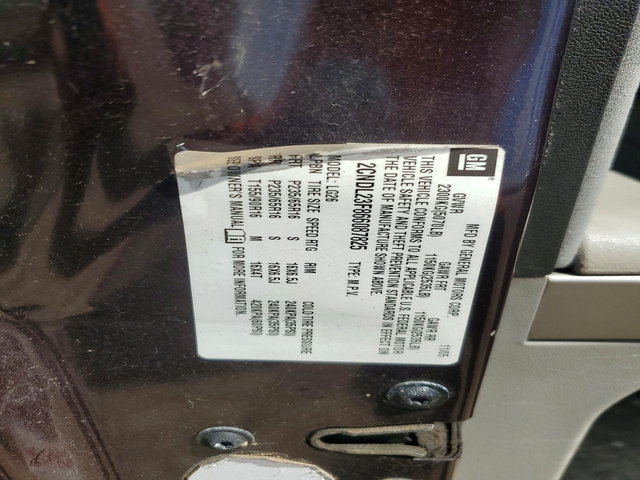 2006 CHEVROLET EQUINOX