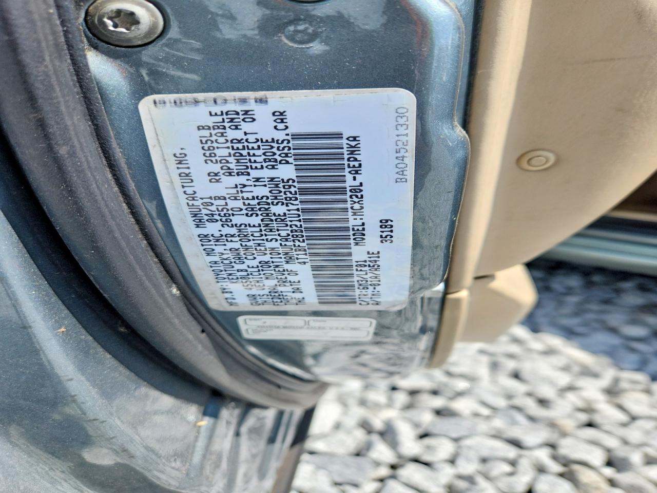 2001 TOYOTA AVALON