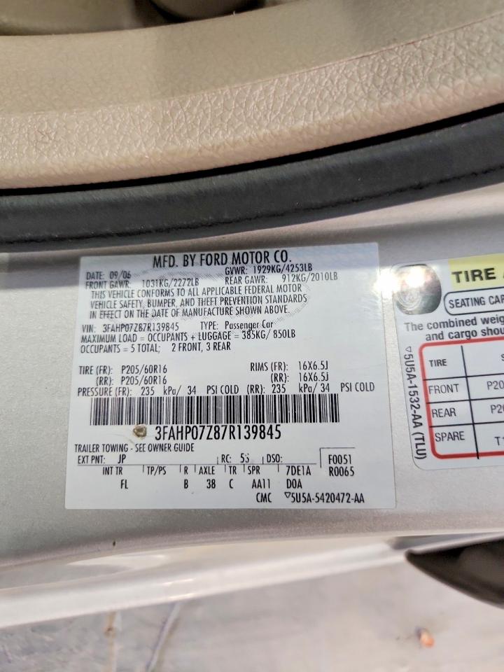 2007 FORD FUSION