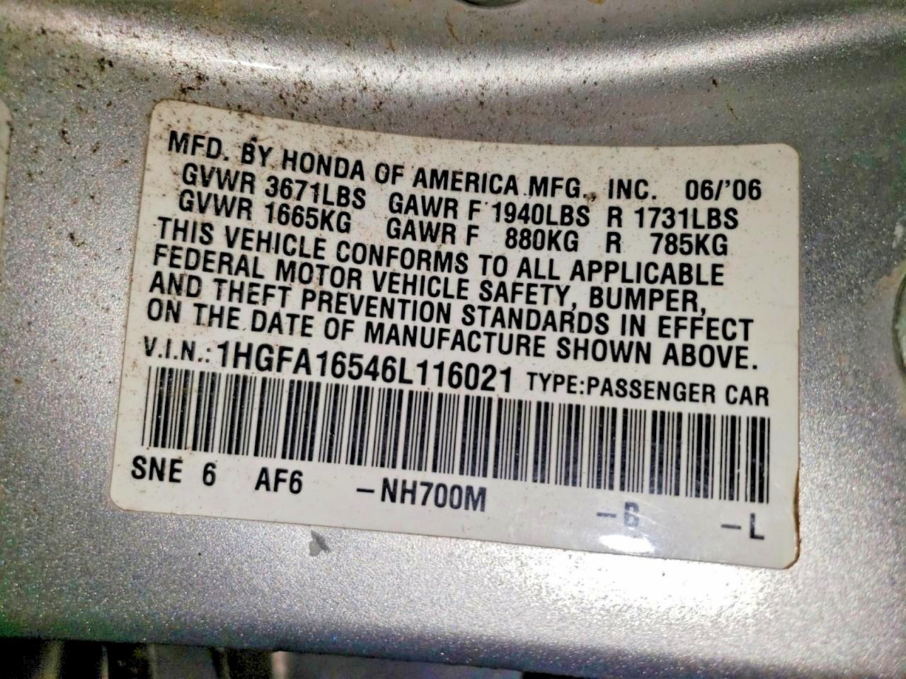 2006 HONDA CIVIC