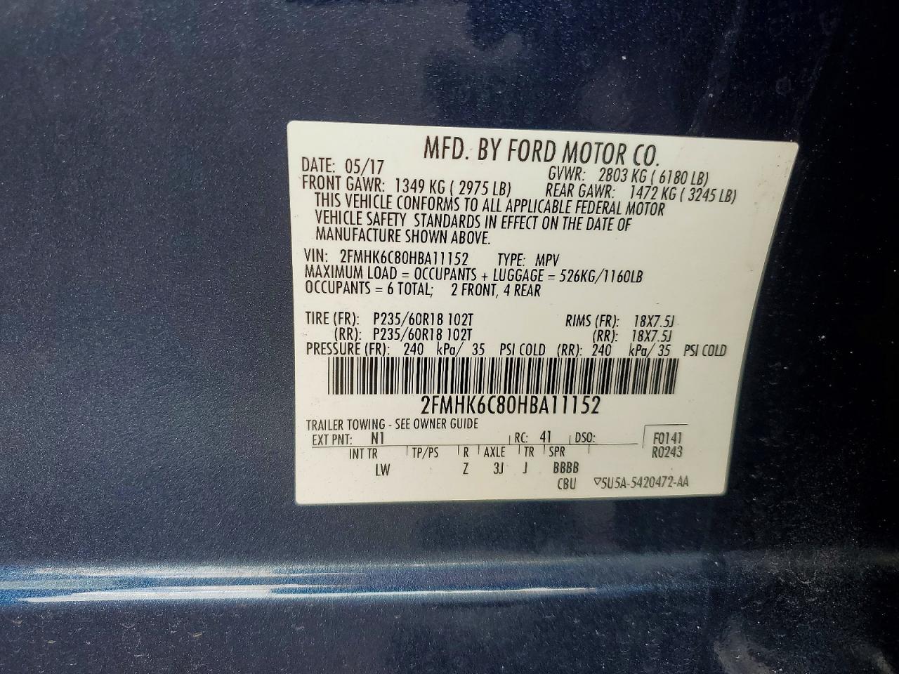 2017 FORD FLEX
