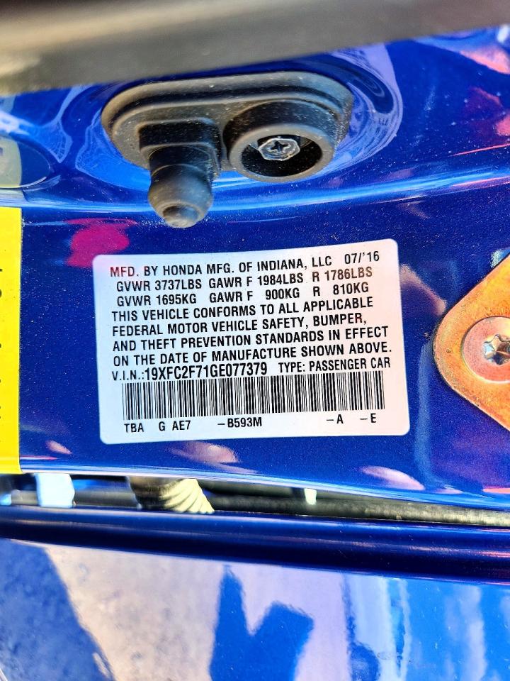 2016 HONDA CIVIC