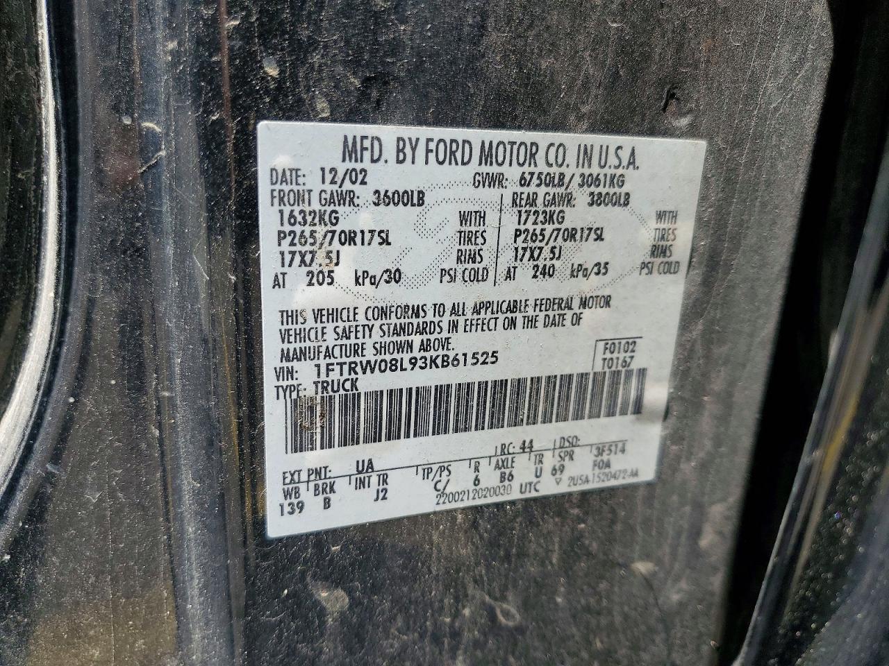 2003 FORD F150