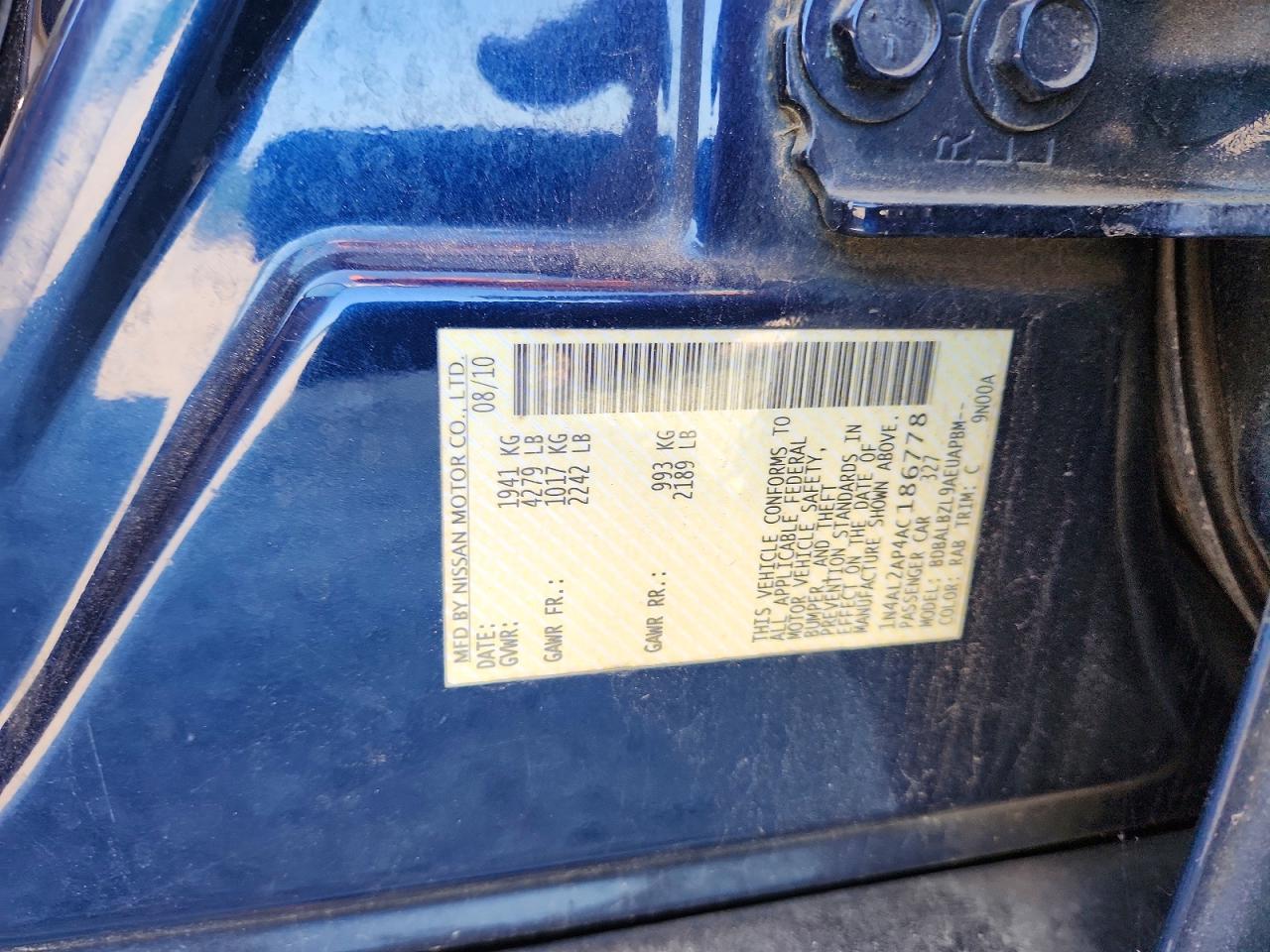 2010 NISSAN ALTIMA
