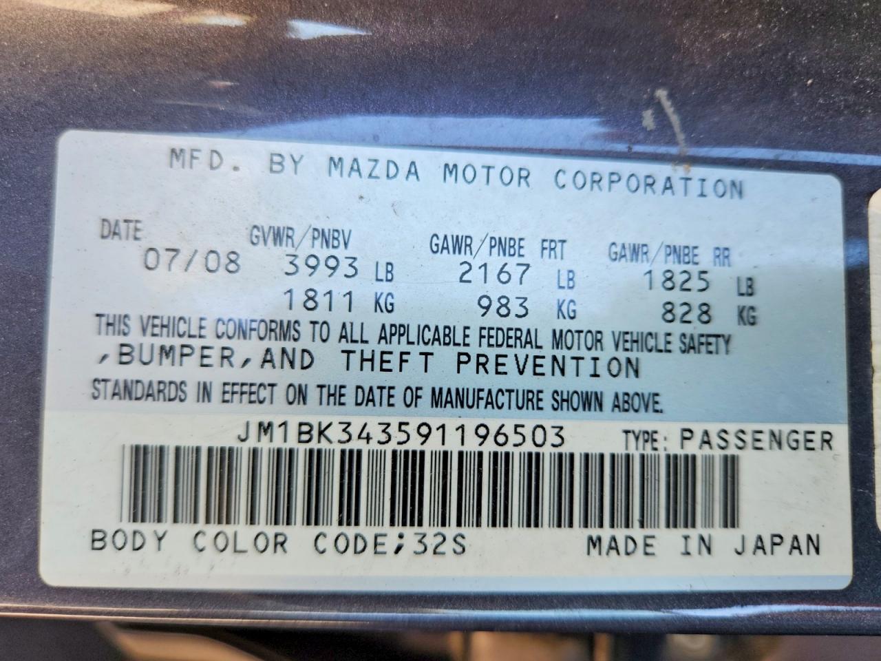 2009 MAZDA 3