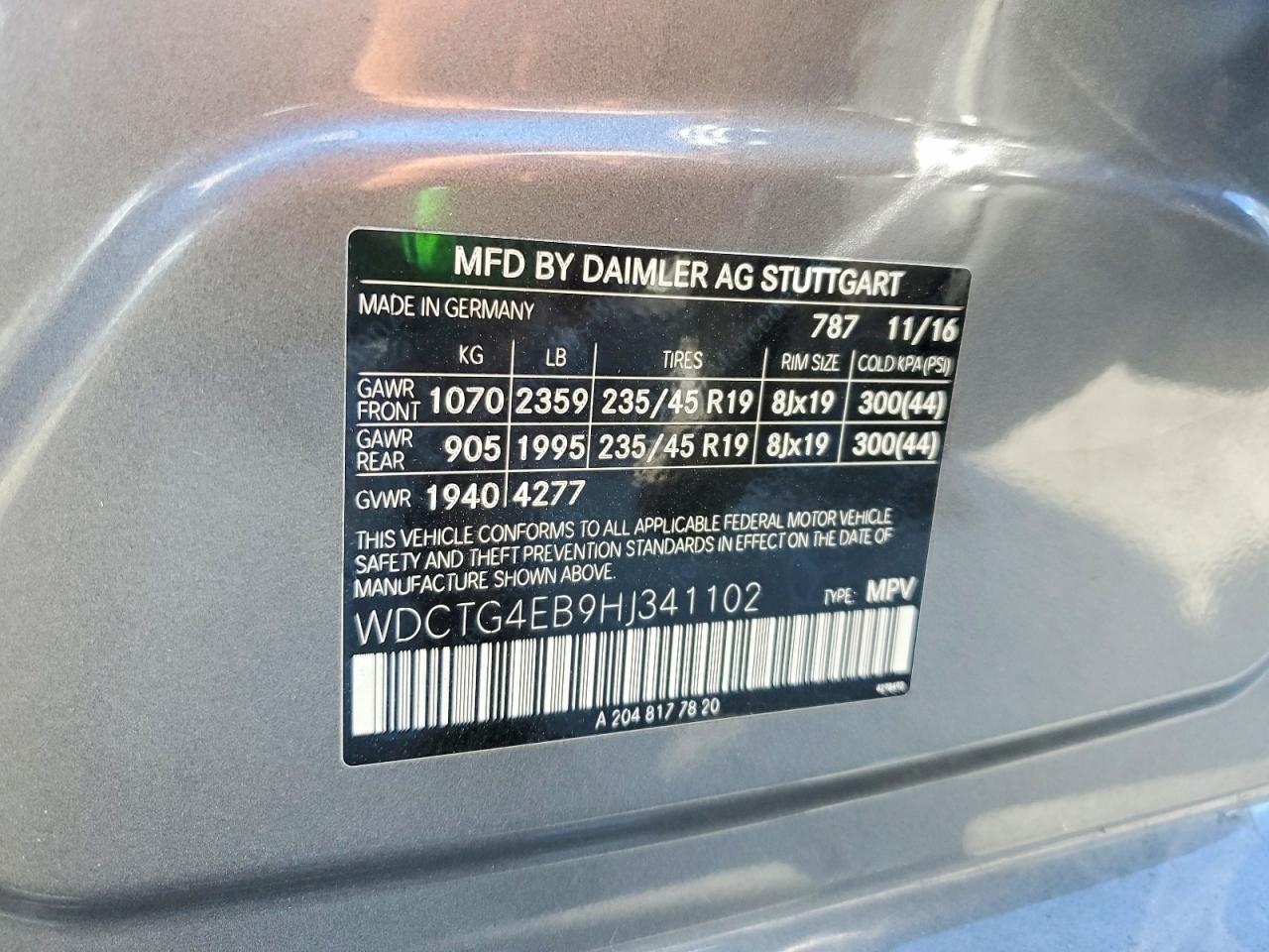 2017 MERCEDES-BENZ GLA-CLASS