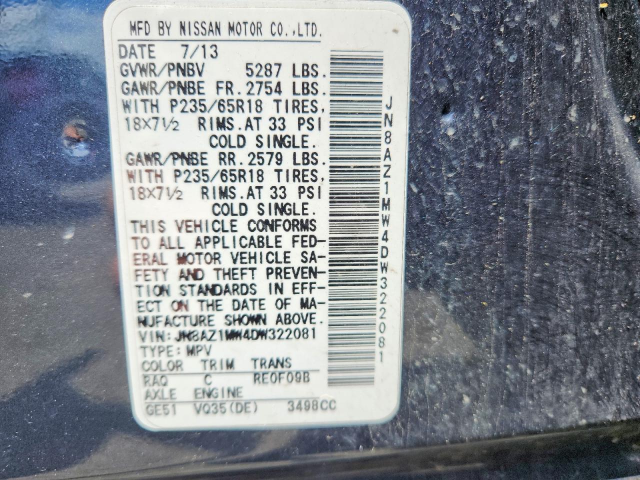 2013 NISSAN MURANO