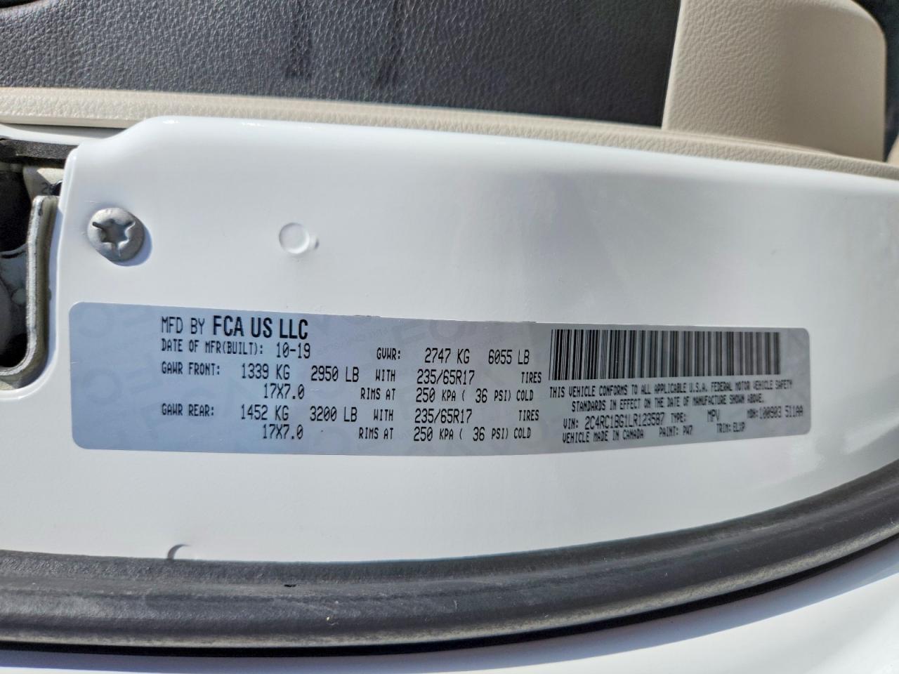 2020 CHRYSLER PACIFICA