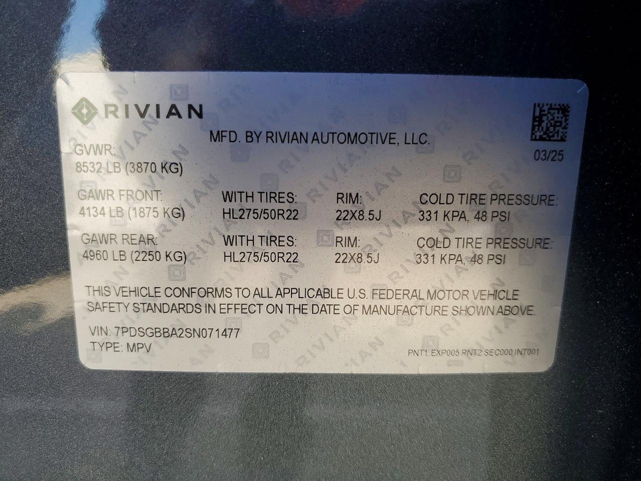 2025 RIVIAN RIS