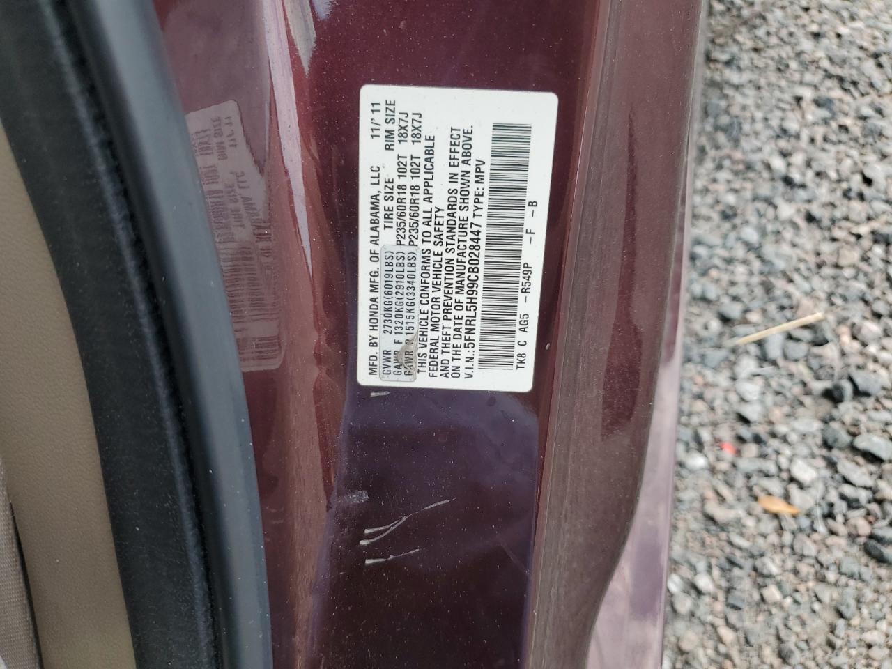 2012 HOND ODYSSEY