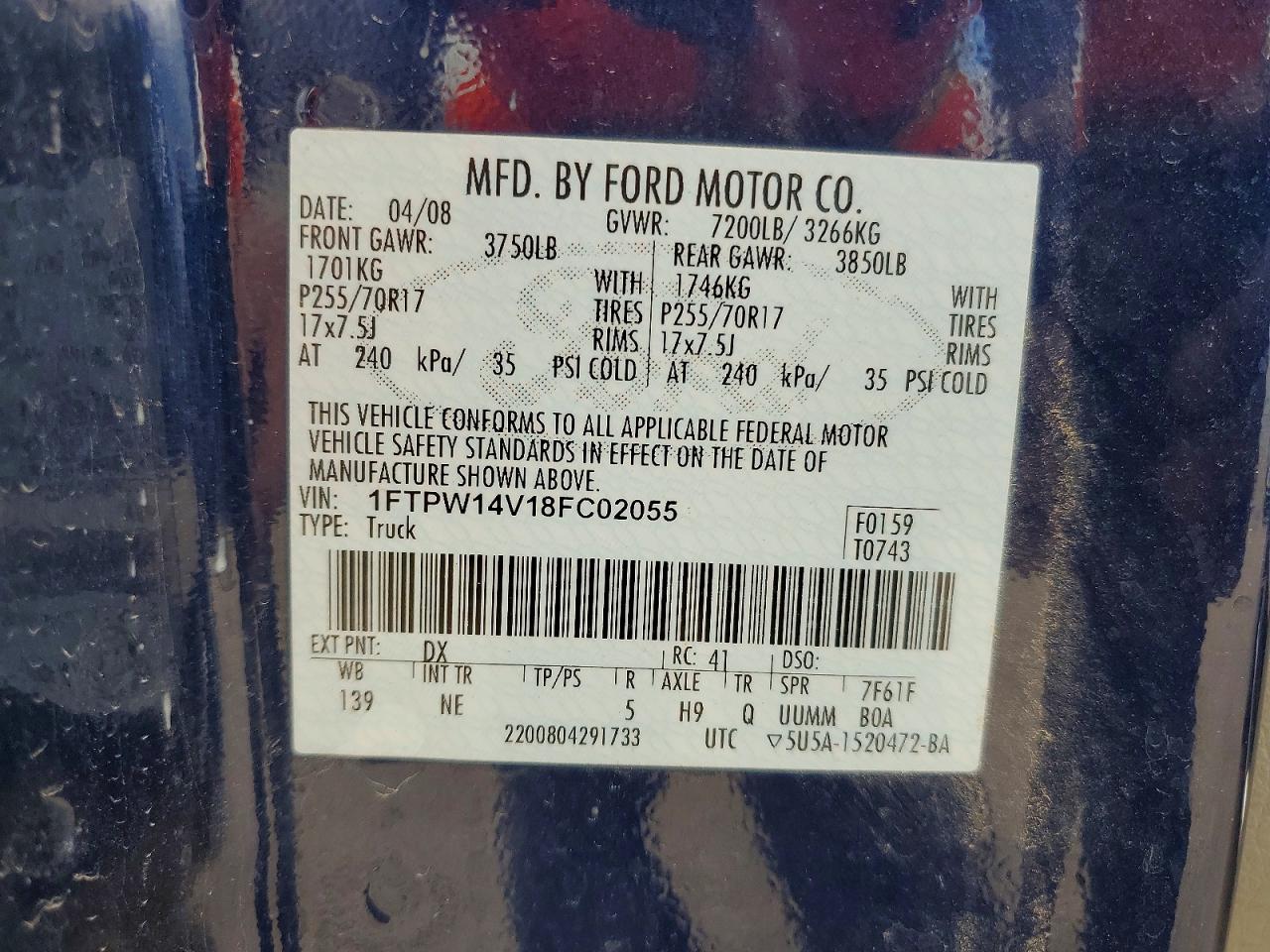 2008 FORD F150