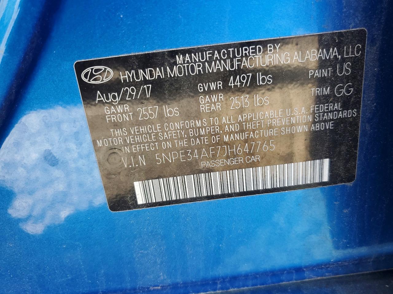 2018 HYUNDAI SONATA