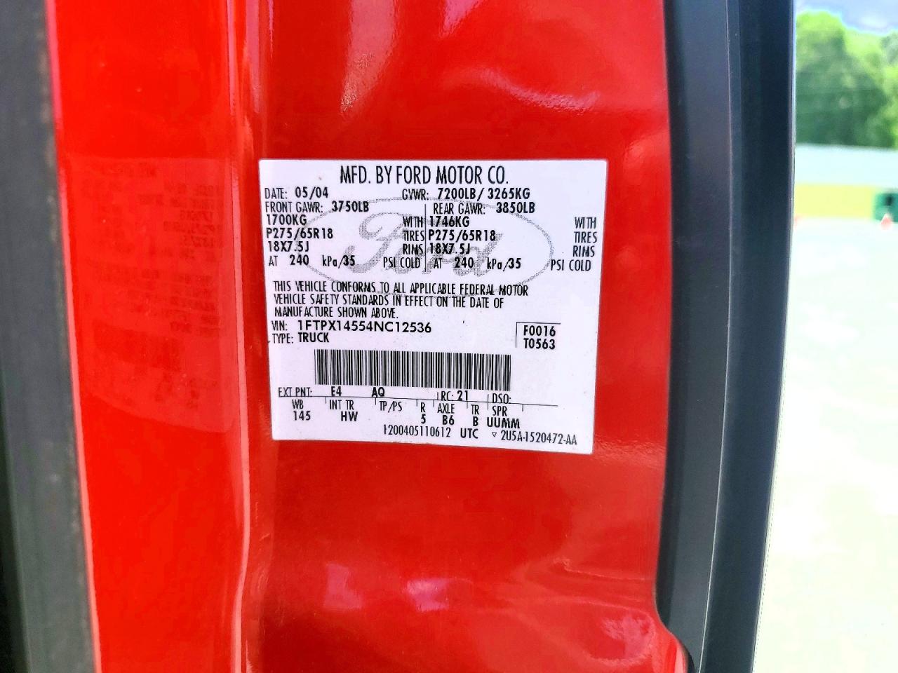 2004 FORD F150