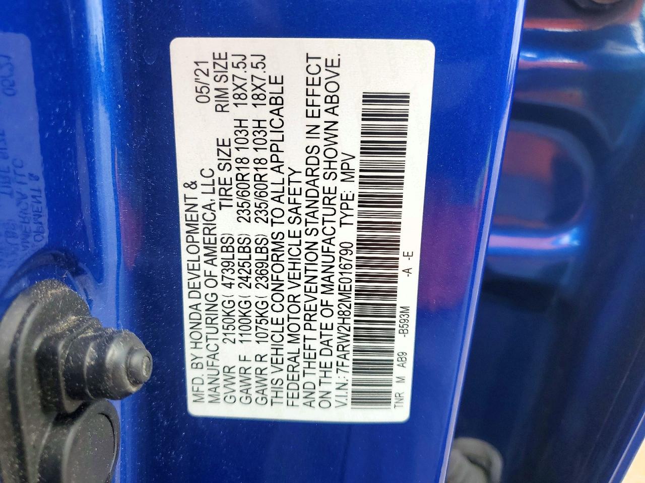2021 HONDA CRV