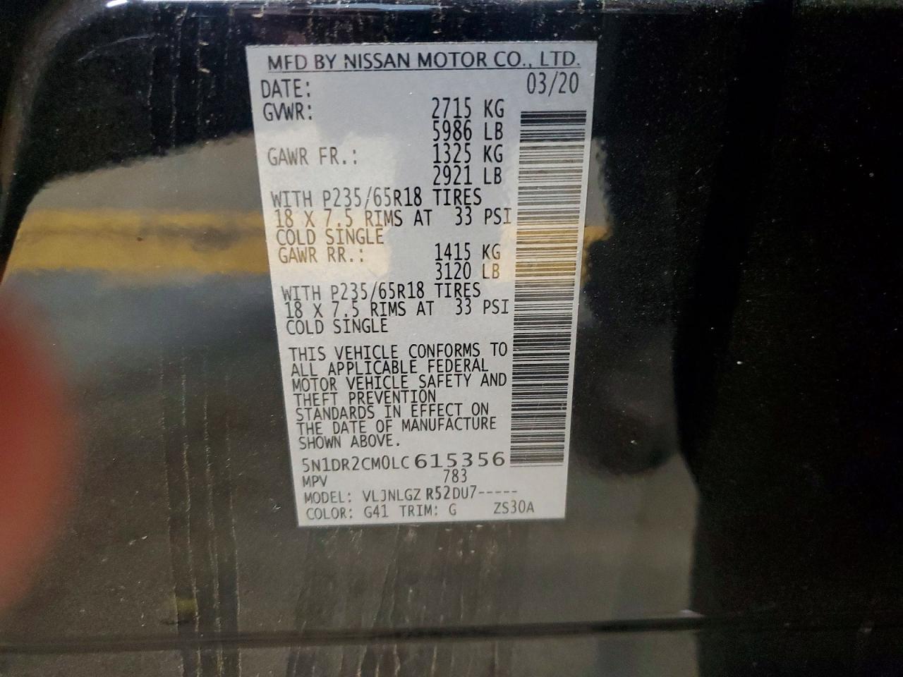2020 NISSAN PATHFINDER