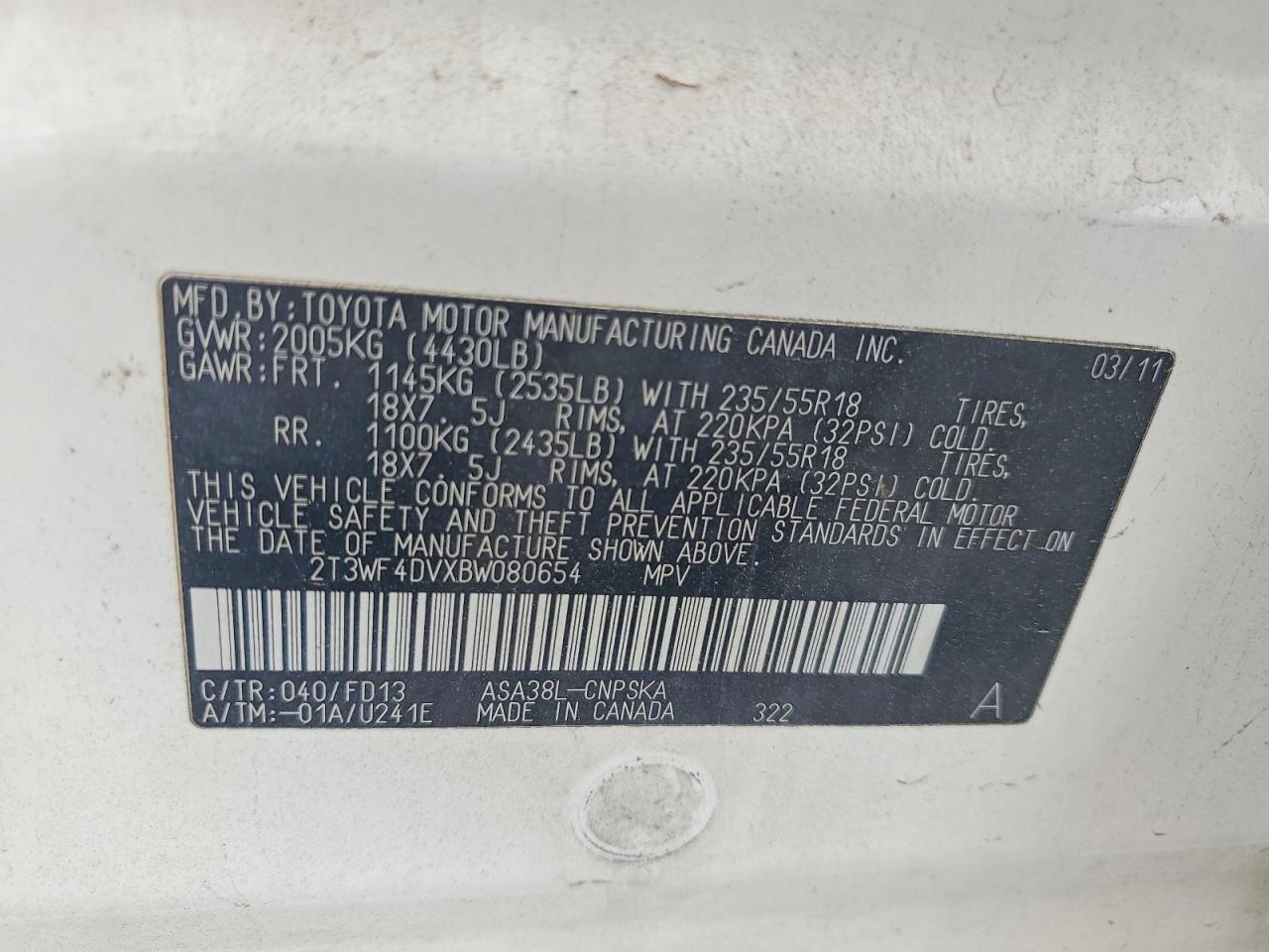 2011 TOYOTA RAV4