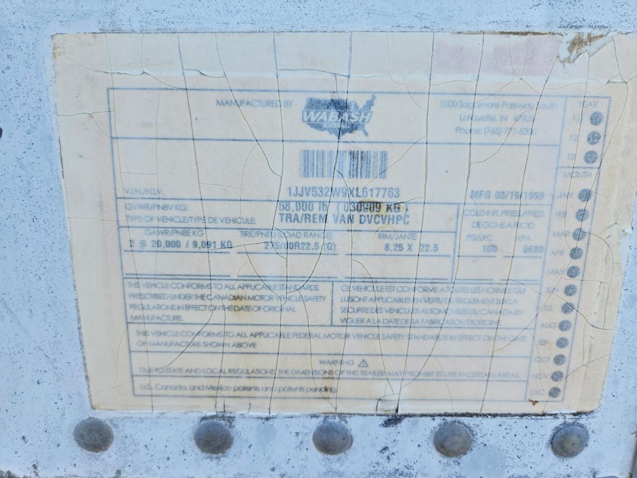 1999 WABASH ALL Models
