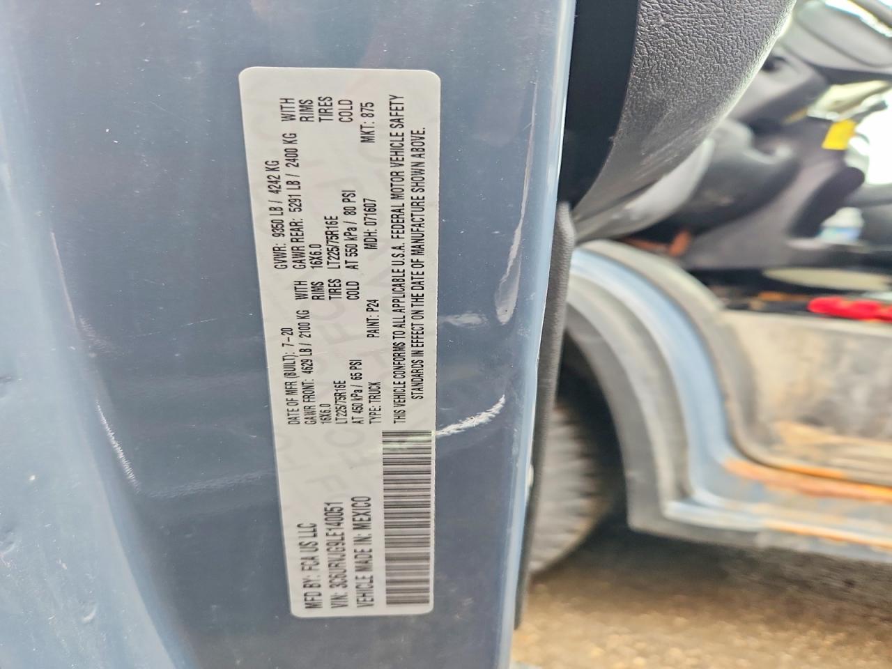 2020 RAM PROMASTER
