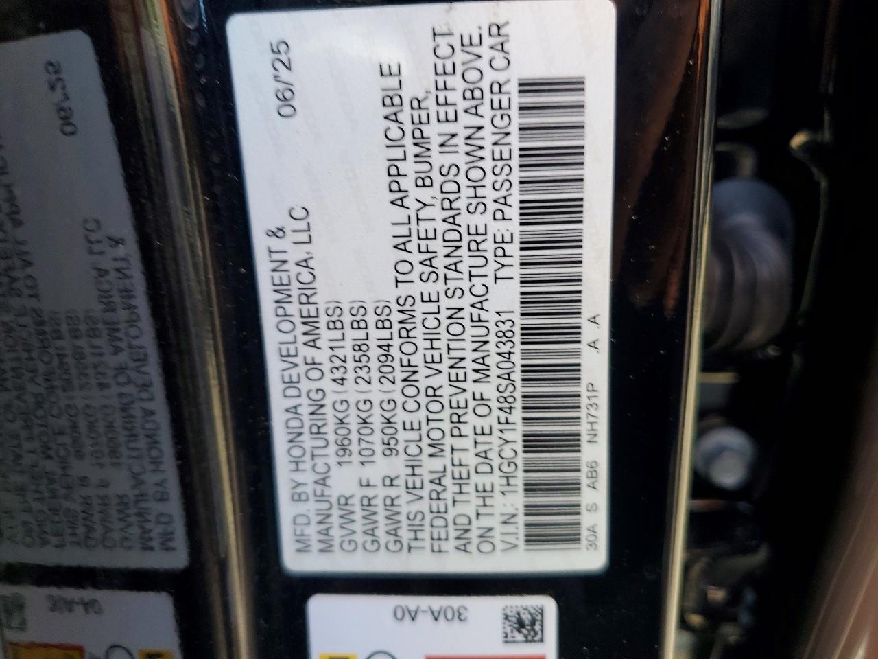 2025 HONDA ACCORD