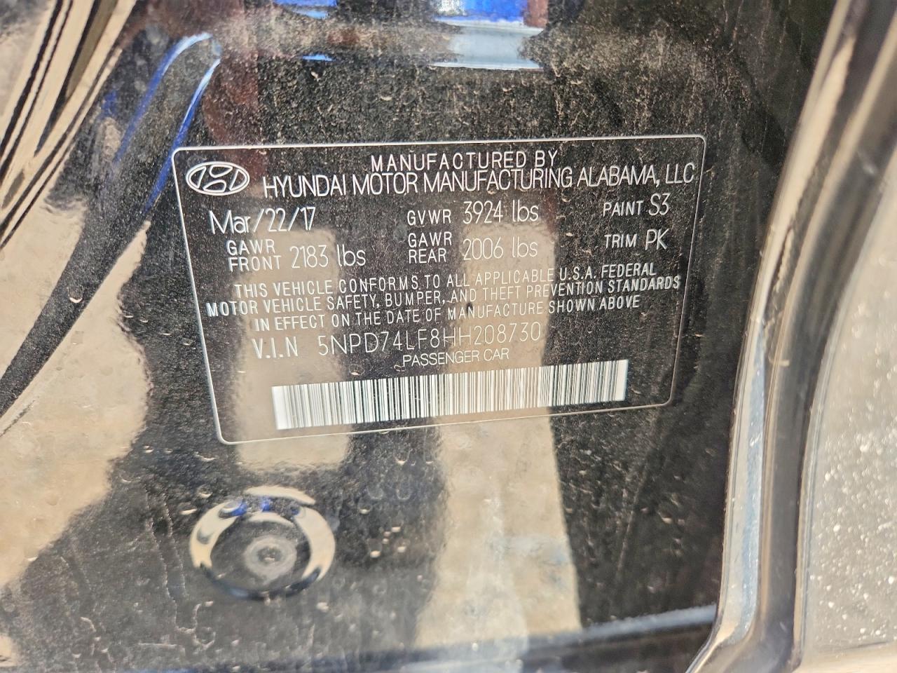 2017 HYUNDAI ELANTRA