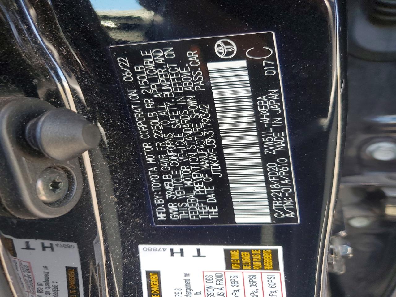 2022 TOYOTA PRIUS