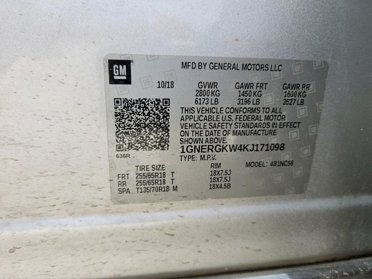 2019 CHEVROLET TRAVERSE