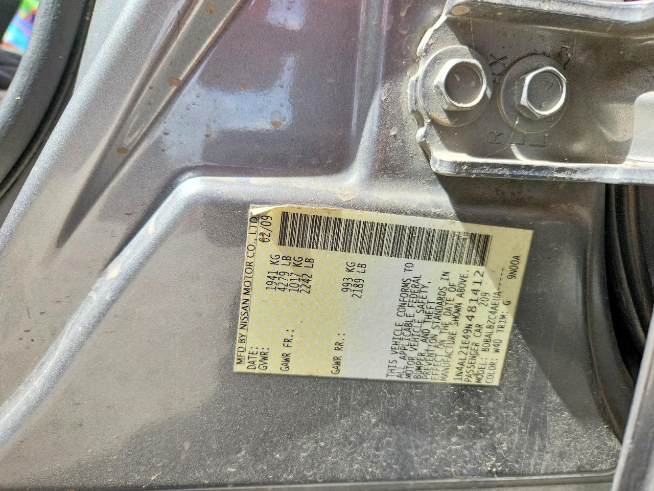 2009 NISSAN ALTIMA