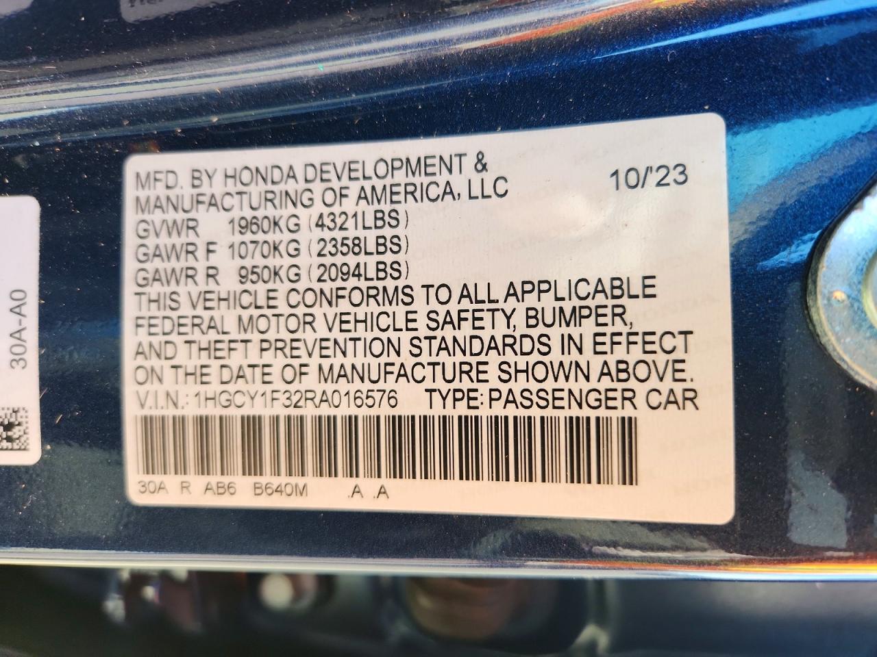 2024 HONDA ACCORD