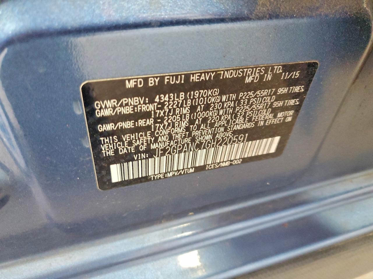 2016 SUBARU CROSSTREK
