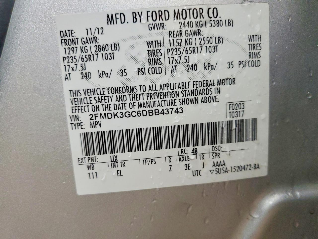 2013 FORD EDGE