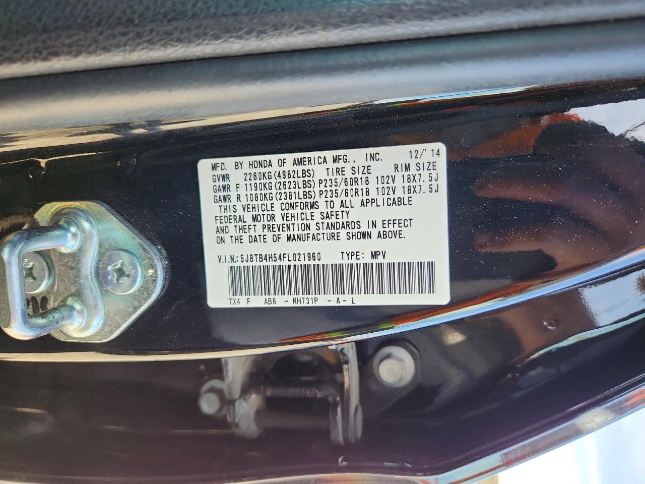 2015 ACURA RDX
