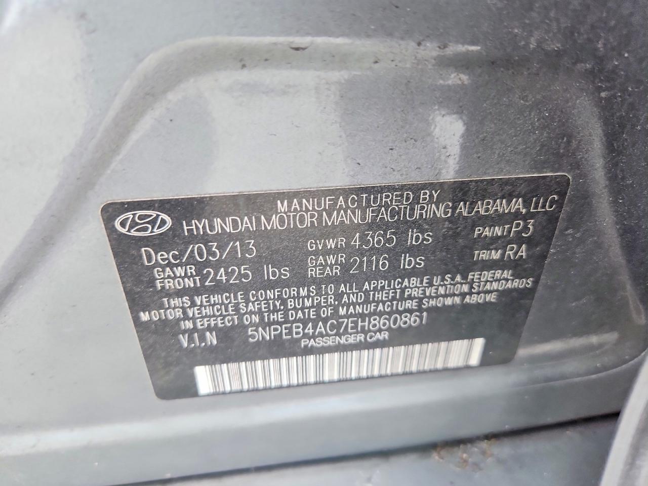 2014 HYUNDAI SONATA