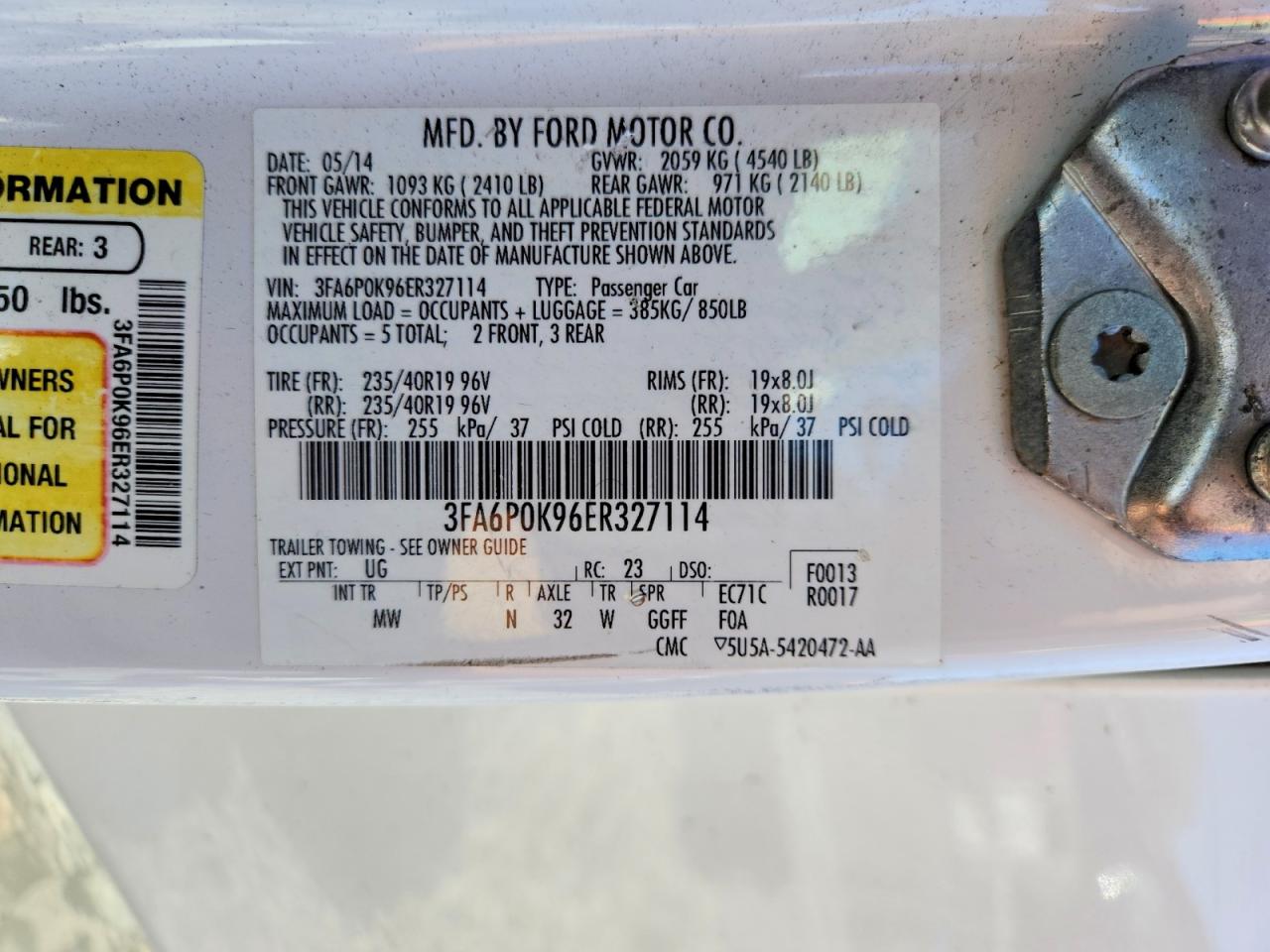 2014 FORD FUSION